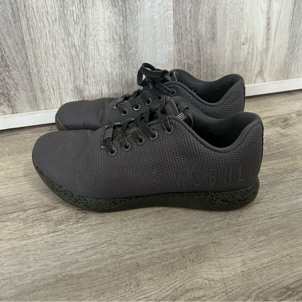 Nobull Outwork Superfabric Trainer Sneakers Women 8 grey Workout Gym Lift